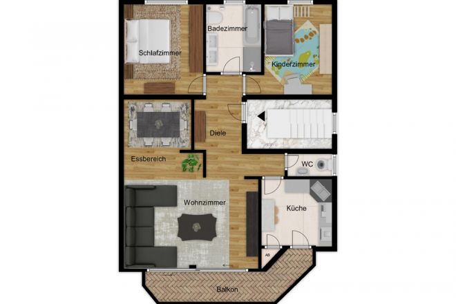 Schöne 3,5 Zimmerwohnung in zentraler Lage von Schmachtendorf!